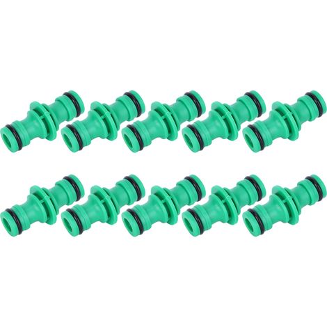 Lot de 10 raccords rapides droits pour tuyau d'arrosage, outil de jonction pour tuyau d'irrigation de jardin (1/5)