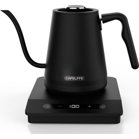 Bouilloire à col de cygne MK-101 0,8 L, température réglable de 40 à 100 °C, fonction de maintien au chaud, acier inoxydable, 1500 W, idéale pour le café et le thé