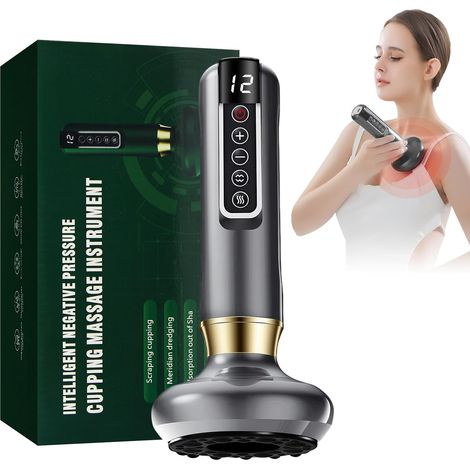Appareil de massage électrique portatif contre la cellulite, appareil de massage par ventouses, appareil de liposuccion de la cellulite du dos et des jambes (gris) (1/5)