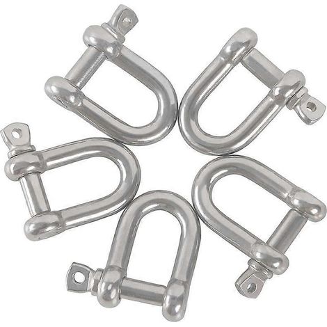 M4-Schäkel aus Edelstahl 304, D-Schäkel mit Bolzen, Schraube und Öse, gerader Schäkel, Scharnier, Verschluss, gerader Stahlschäkel, U-Schäkel mit Verschluss