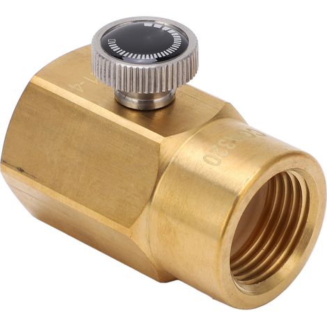 Adaptateur pour cartouche de CO2, raccord de remplissage en laiton pour bouteilles de boissons gazeuses domestiques avec joints d'étanchéité (1/5)