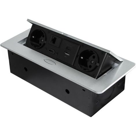 Emuca Atom 26 Multiconnektor grau metallic Büro (1/5)