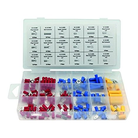 Jeu de cosses 150 pcs – Embout isolé électrique – Section câble pour borne – Fixation raccord – HAS05 – Toolland (1/6)