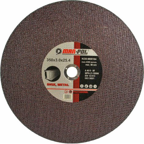 Disque à tronçonner les métaux 350 x 25,4 mm MAR-POL (1/3)