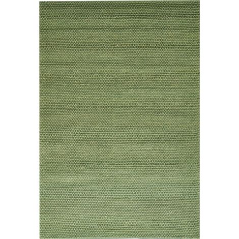 Area Rug Green Wool 160 x 230 cm Rectangular Shape Accent Rug Scandinavian Style KORDEA (1/5)