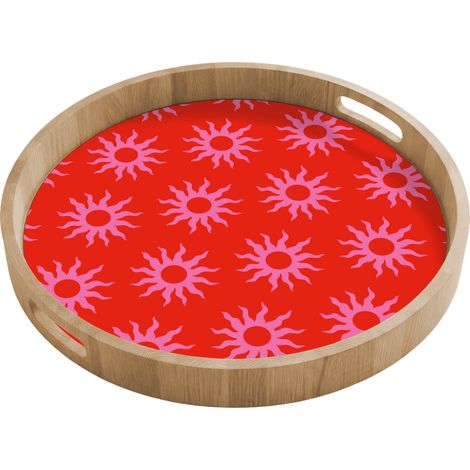 BANDEJA Soles - Rojo - Rosa - Patrón - Verano 50x50 cm