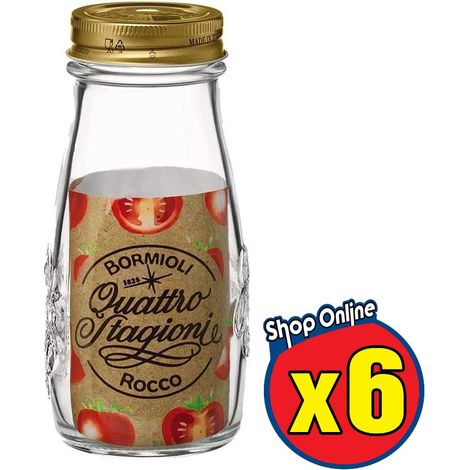 6 BOTTIGLIE BORMIOLI QUATTRO STAGIONI DA 400 ML CON TAPPI 56 MM (1/4)