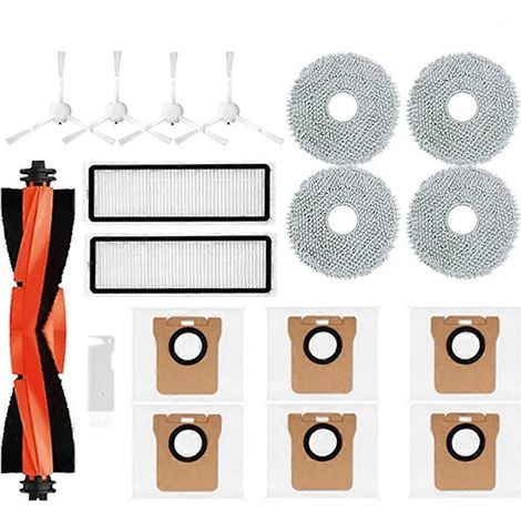 Accessoires pour aspirateur robot Xiaomi X20+ / X20 Plus : brosse latérale principale, filtre HEPA, lingette de nettoyage, sac à poussière, pièces de rechange (1/5)