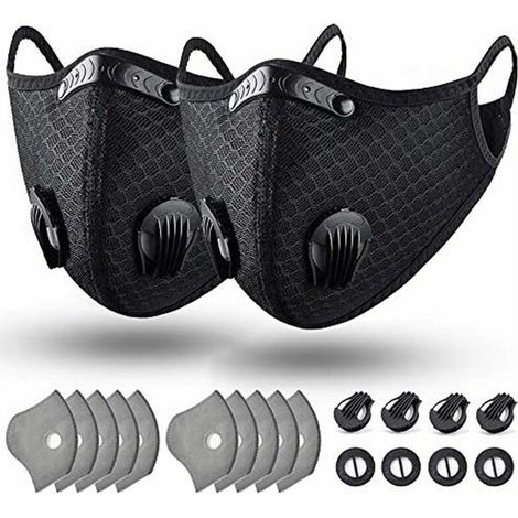 Mascarilla antipolvo lavable y reutilizable con 10 filtros para correr, andar en bicicleta y actividades al aire libre. (1/4)