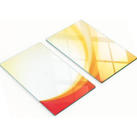 Tablas de cocina de vidrio templado con gr谩ficos abstractos rojos 2x30x52 cm (1/5)
