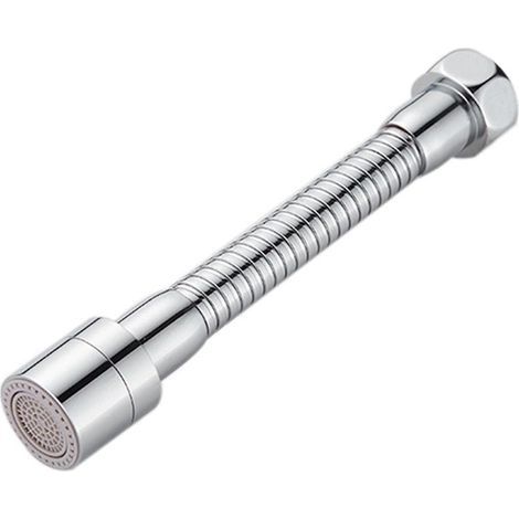 Rallonge de robinet, douchette pivotante avec rallonge de tuyau, rallonge de robinet de cuisine avec adaptateur et rondelle pour cuisine et salle de bain (1/5)