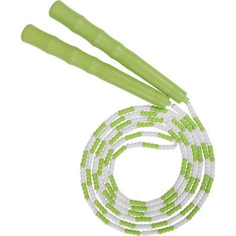 Corde à sauter souple à segments perlés, ajustable et anti-nœuds, idéale pour le fitness et l'exercice physique. (1/5)