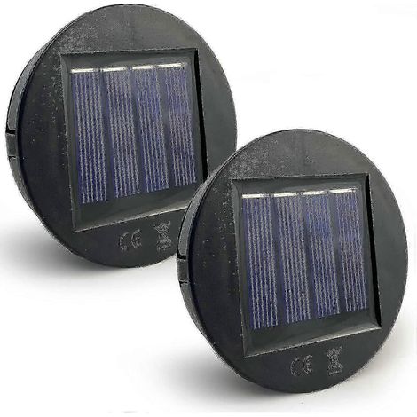 Deux lampes solaires de rechange d'un diamètre de 8 cm. (1/5)