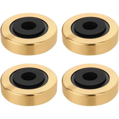 Set mit 4 Aluminium-Gerätefüßen 45 x 15 mm, goldfarben, isolierend und dämpfend, für Audiogeräte, Isolationsfüße (1/5)