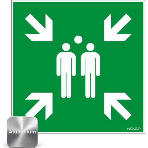 Panneau point de rassemblement - Alu 480x480mm - 4010526 (1/2)