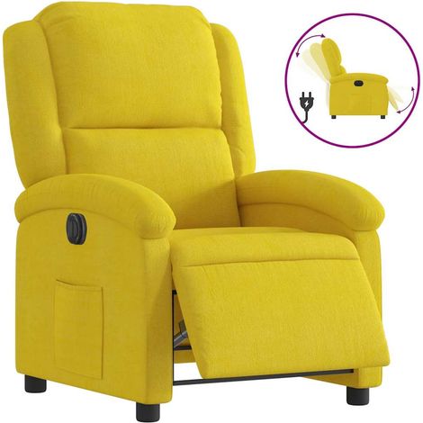 Fauteuil de Salon,Chaise,Fauteuil inclinable électrique jaune velours CFW794116 (1/5)