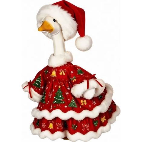 Tenue d'oie de porche (motif sapin de Noël, 23 pouces), Peignoir en peluche à capuche avec ceinture (1/5)