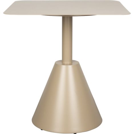 Table de jardin, Table de jardin FABBY métal, 70 cm Beige en Metal, BOITE A DESIGN (1/5)