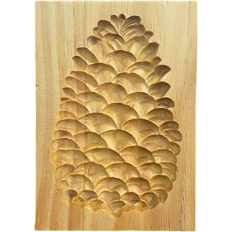 Tampon à biscuits en bois sculpté d'une rose (1/5)