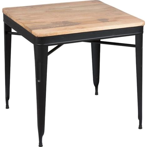 REPLAY - Table Repas Carrée 77cm Aspect Vieilli (1/4)