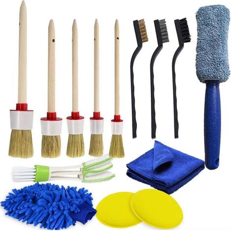 Set mit 14 Schwammbürsten für Reifen, Klimaanlageninnenräume, Luftauslässe usw. (1/5)
