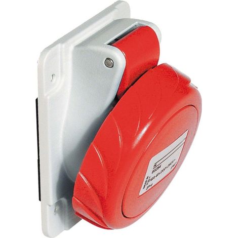 Einbausteckdose 5P 32A 400V rot IP67 PKF32F735