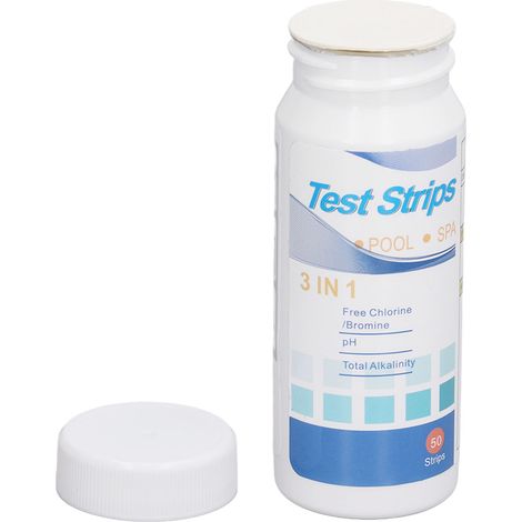 200 Bandelettes Test 3 en 1 pour Piscine et Aquarium - Analyse du pH, Chlore, Alcalinité et Dureté de l'Eau (1/5)