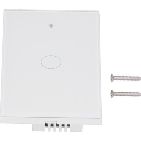 Interrupteur tactile unidirectionnel en verre à commande vocale sans capacité pour Tuya, compatible avec une large plage de tension de 100 à 240 V. (1/5)