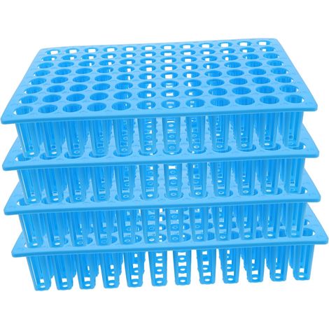 Yardwe Gradilla para Tubos de Ensayo 96 Ranuras, Plastique Bleu (1/5)
