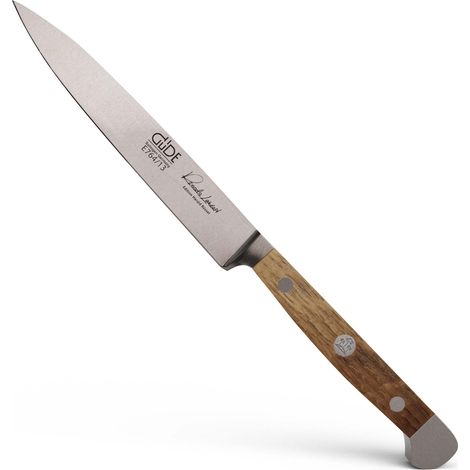 Güde, Coltello da prosciutto Alpha, serie con manico in quercia, lunghezza lama:21 cm, legno di quercia, E765/21, E764/13, Spickmesser 13  cm