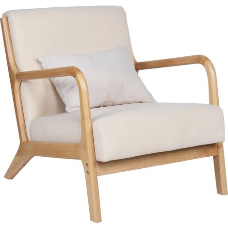 Butaca Tokio Microfibra Beige / Madera OK1036 (1/5)
