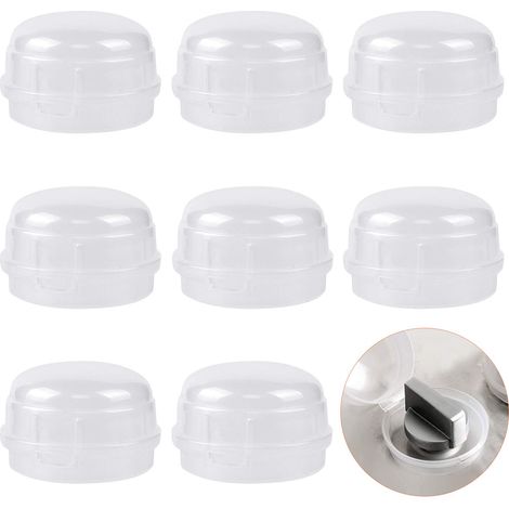 Protège-bouton Transparent x8,Cache-Bouton de Sécurité pour Four et Cuisinière,Protection Anti-Enfants pour Poêle (1/5)