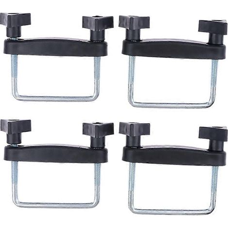 Kit de fixation universel pour barres de toit (4 pièces) avec boulons en U et clips de fixation de 8 cm. (1/5)