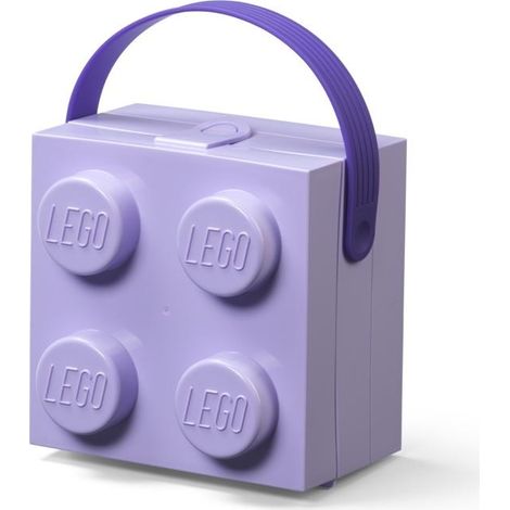 Bloque contenedor Lego(R) con asa, cuatro lavandas