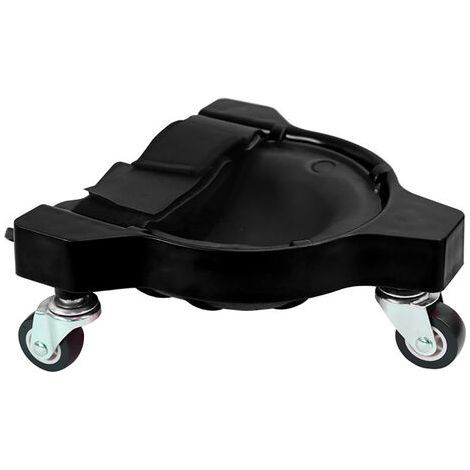 Genouillères résistantes avec 3 roulettes et coussinets en gel confortables, capacité de rotation à 360 degrés sans soulever du sol, idéal pour tout travail au sol 1pc noir (1/5)