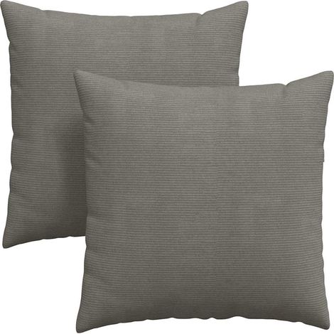 Maison Exclusive - Sofakissen 2 Stück Hellgrau 60 x 60 cm Cordsto