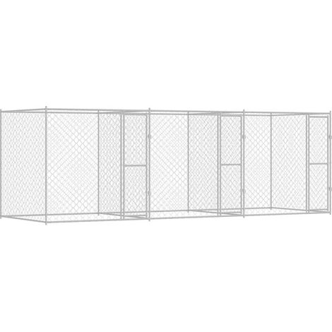 Cage pour chien Argenté 600 x 200 x 200 cm Acier galvanisé