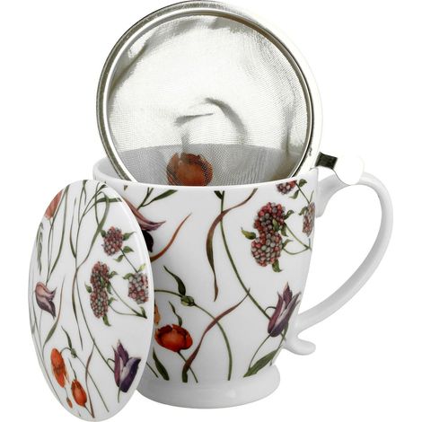 Tazza con piedistallo e infusore a forma di fiore
