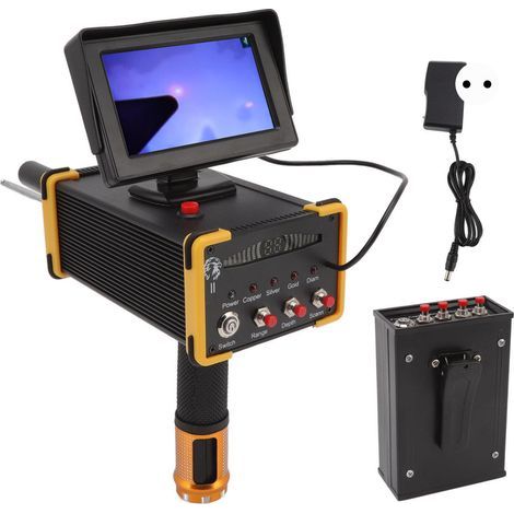 15m Depth Metal Detector Gold Finder Scanner Device Search Range 1000m with GR8000 Display EU Yellow Edge GR8000 Display (1/5)