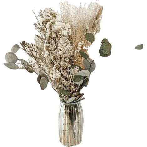 Flores secas preservadas, elegante ramo, decoración versátil, A (1/2)