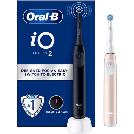 Oral-B Braun Oral-B iO Series 2 Night Black/Cal 62470 Spazzolino da denti elettrico Nero, Rosa