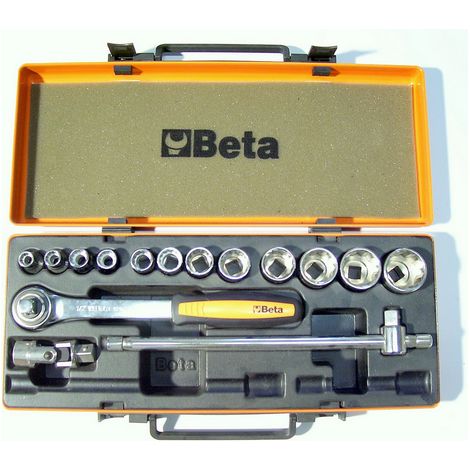 Coffret de 12 clés à douille Beta 920B/C12, entraînement 1/2". (1/2)