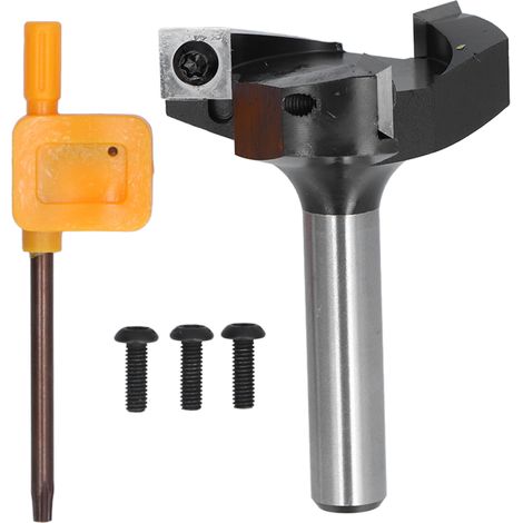 Fraise à surfacer Spoilboard 3 lames Rabot à bois Outils de menuiserie Queue 12,7mm (1/5)