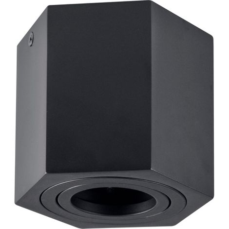 Spot plafonnier saillie noir alu 1xGU10 Hexagon Polux (1/5)