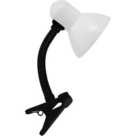 Lampada da lettura con clip 40W bianca tola E27 clip Ideus 02853 (1/2)
