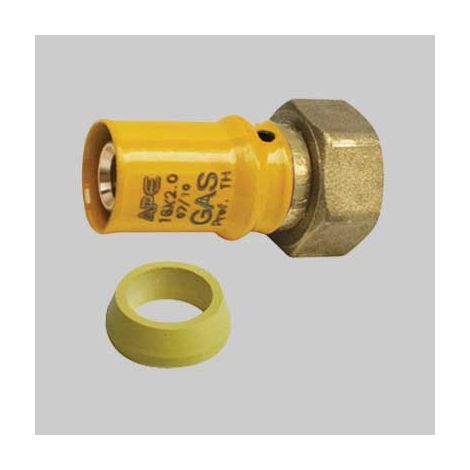 RACCORDO CON GIRELLO PER GAS SEDE PIANA (AP 685)  16 x 1/2     APE RACCORDERIE