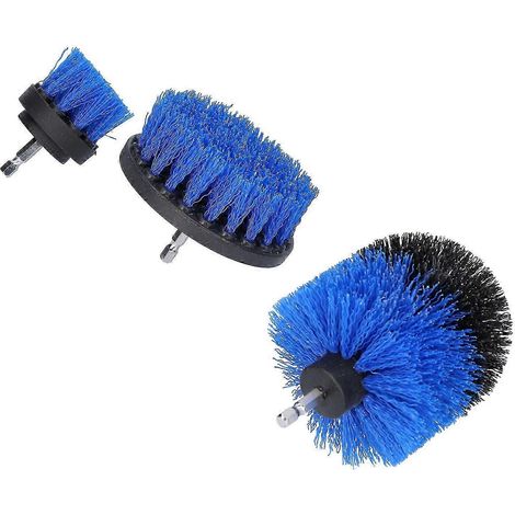 Kit de nettoyage électrique AURA 3 pièces avec brosses pour perceuse, pour carrelage, baignoire, sol et tapis, bleu YEMAA (1/5)