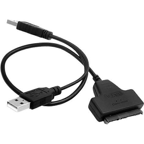 Câble SATA vers USB Easy Drive pour disque dur SATA 2,5 pouces, ligne USB vers SATA-40X2CM-Black (1/4)