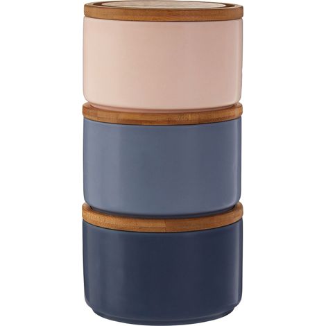 Premier Housewares Fenwick Blue/Pink Storage Canisters