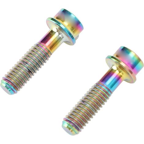 Lot de 2 vis de vélo M5x18mm en alliage de titane haute dureté à filetage fin pour levier de frein de VTT, coloris (1/4)